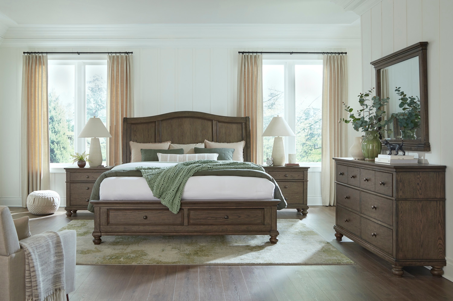 Aspenhome Oxford Queen Storage Sleigh Bed