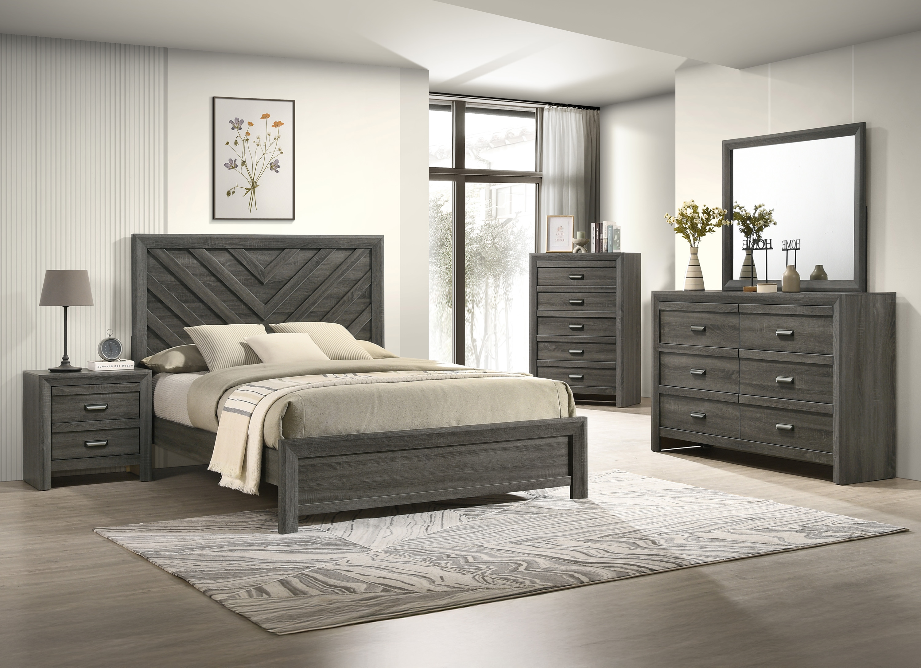 Crown Mark Valor Queen Panel Bed