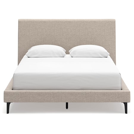 Queen Upholstered Bed With Roll Slats