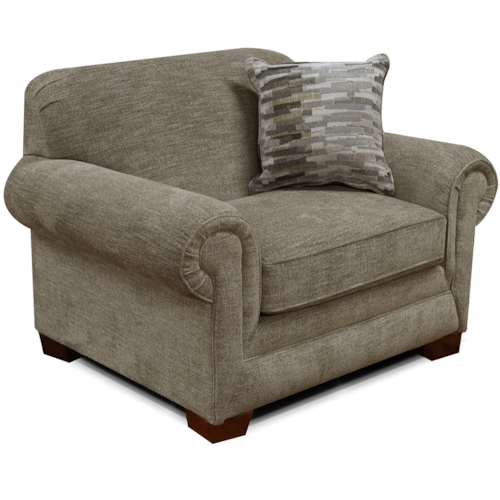 Casual Chair and a Half with Accent Pillow