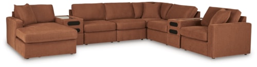 8-Piece Sectional With Audio System And Chaise