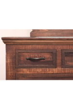 International Furniture Direct Madeira Rustic 7 Drawer Dresser with Mirror