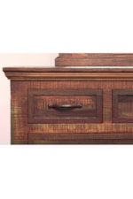 International Furniture Direct Madeira Rustic 7-Drawer Dresser with Microfiber Lined Drawers