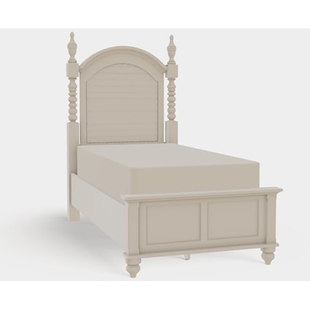 Charleston Arched Panel Twin XL Low Footboard