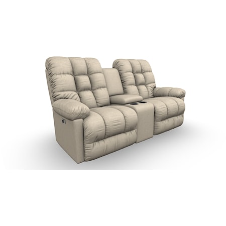 Casual Power Space Saver Console Loveseat
