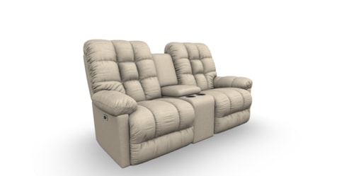 Casual Power Space Saver Console Loveseat