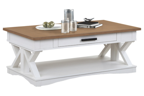 Farmhouse Cocktail Table with Hidden Casters