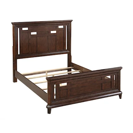 Transitional Queen Panel Bed