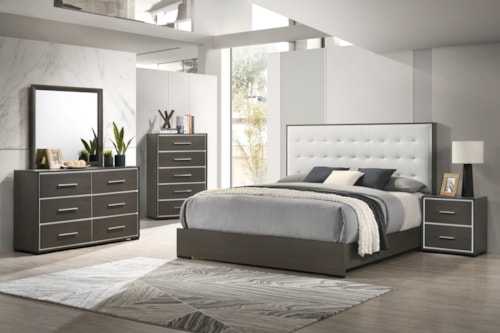 Sharpe Contemporary  5-Piece Bedroom Set - Full
