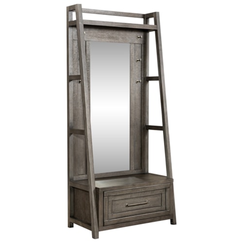 Contemporary Hall Tree with 6 Coat Hooks