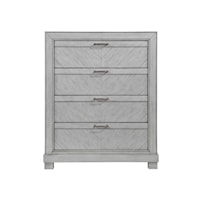 Montana Rustic 4-Drawer Bedroom Chest with Felt-Lined Top Drawer