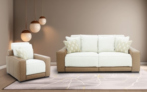 Contemporary 2-Piece Power Reclining Living Room Set