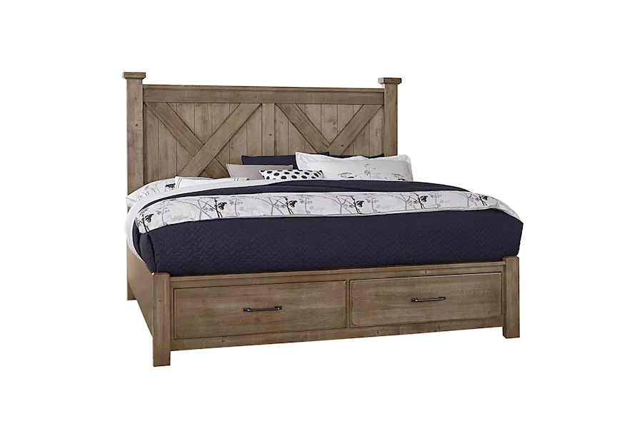 Cool Rustic King Storage Bed by Artisan & Post at Zak's Home
