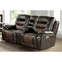 Traditional Power Reclining Loveseat with Power Headrest & USB Outlets