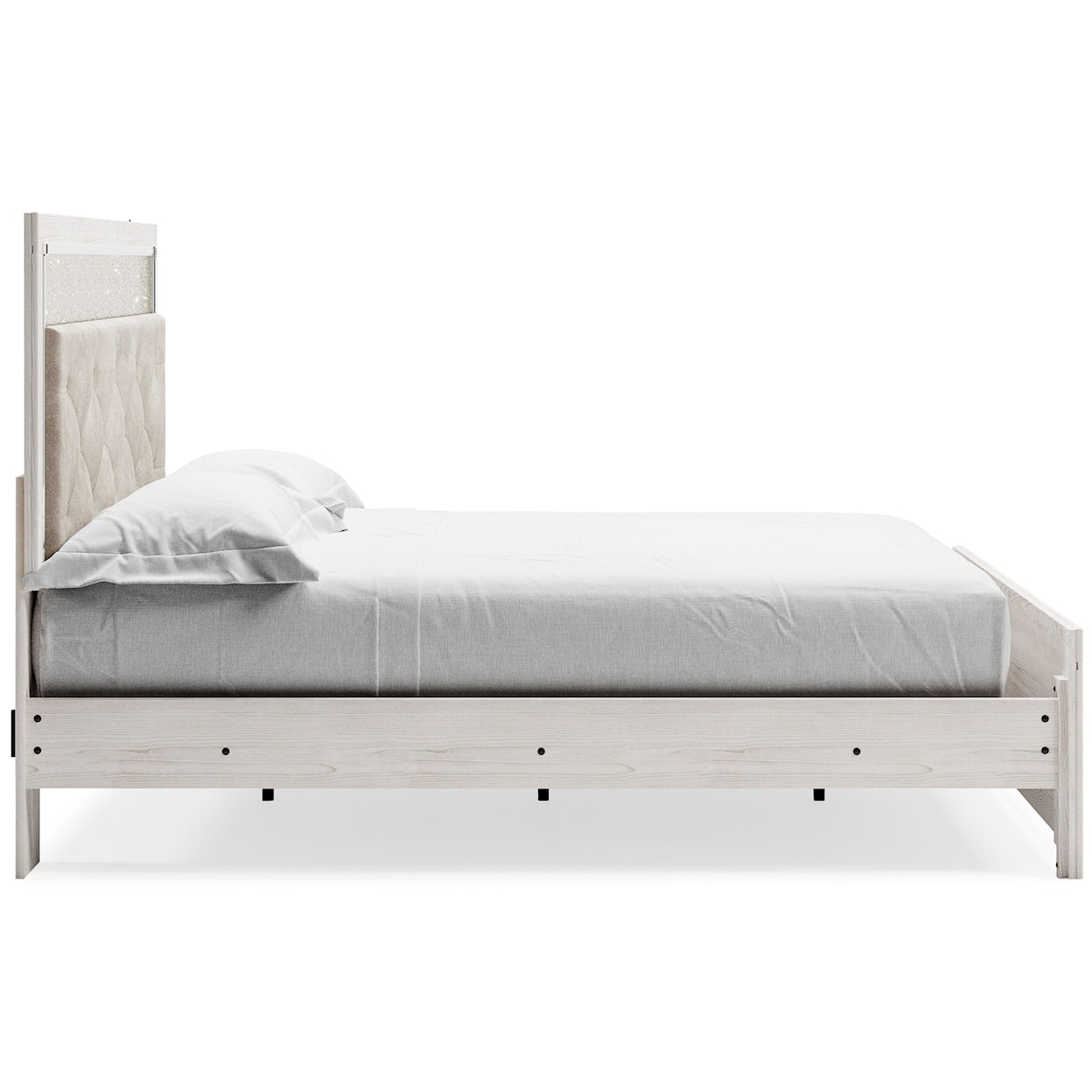 StyleLine Clara King Upholstered Panel Bed