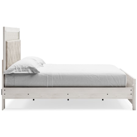 King Upholstered Panel Bed