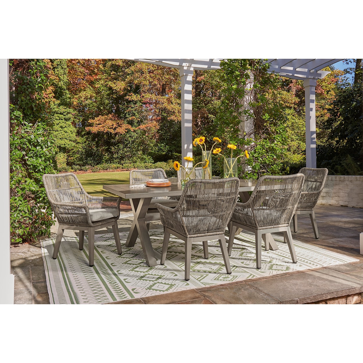 Signature Design by Ashley Beach Front 7-Piece Outdoor Dining Set