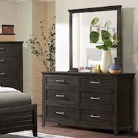 Transitional Dresser With Support Rail