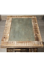 Riverside Furniture Rowan Industrial Side Table with Metal Insert Top
