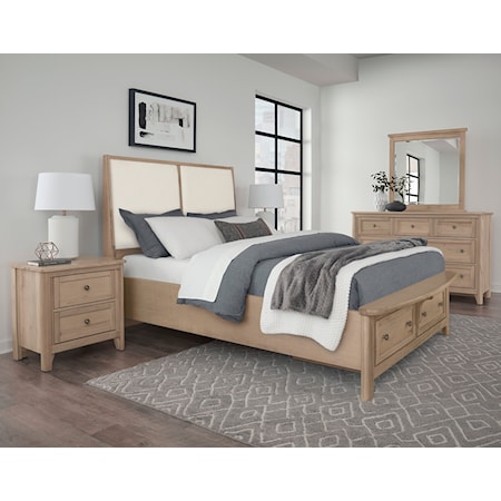 Queen Upholstered Storage Bed