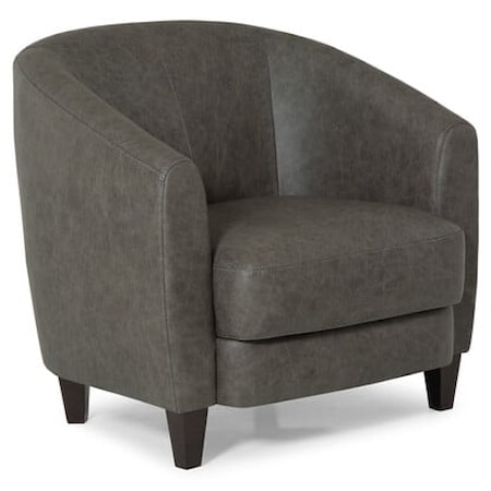 Dorset Contemporary Barrel Chair with Attached Cushions