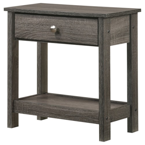 Contemporary 1-Drawer Nightstand