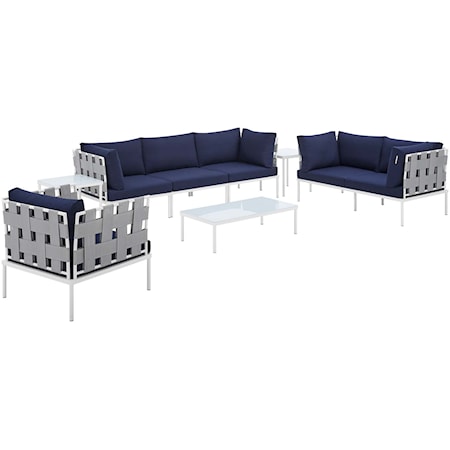 Outdoor 8-Piece Aluminum Seating Set