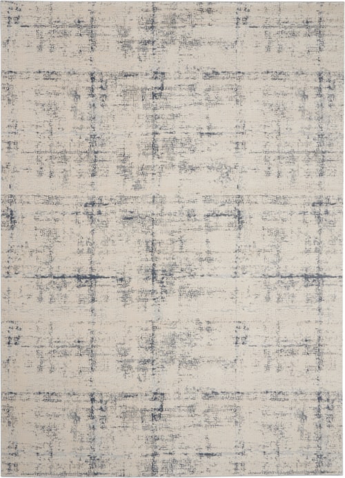 9'3" x 12'9" Ivory/Blue Rectangle Rug