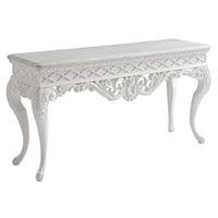 Mykonos Console Table with Carrera Marble Top
