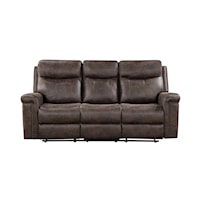 Casual Reclining Sofa with Power Footrest