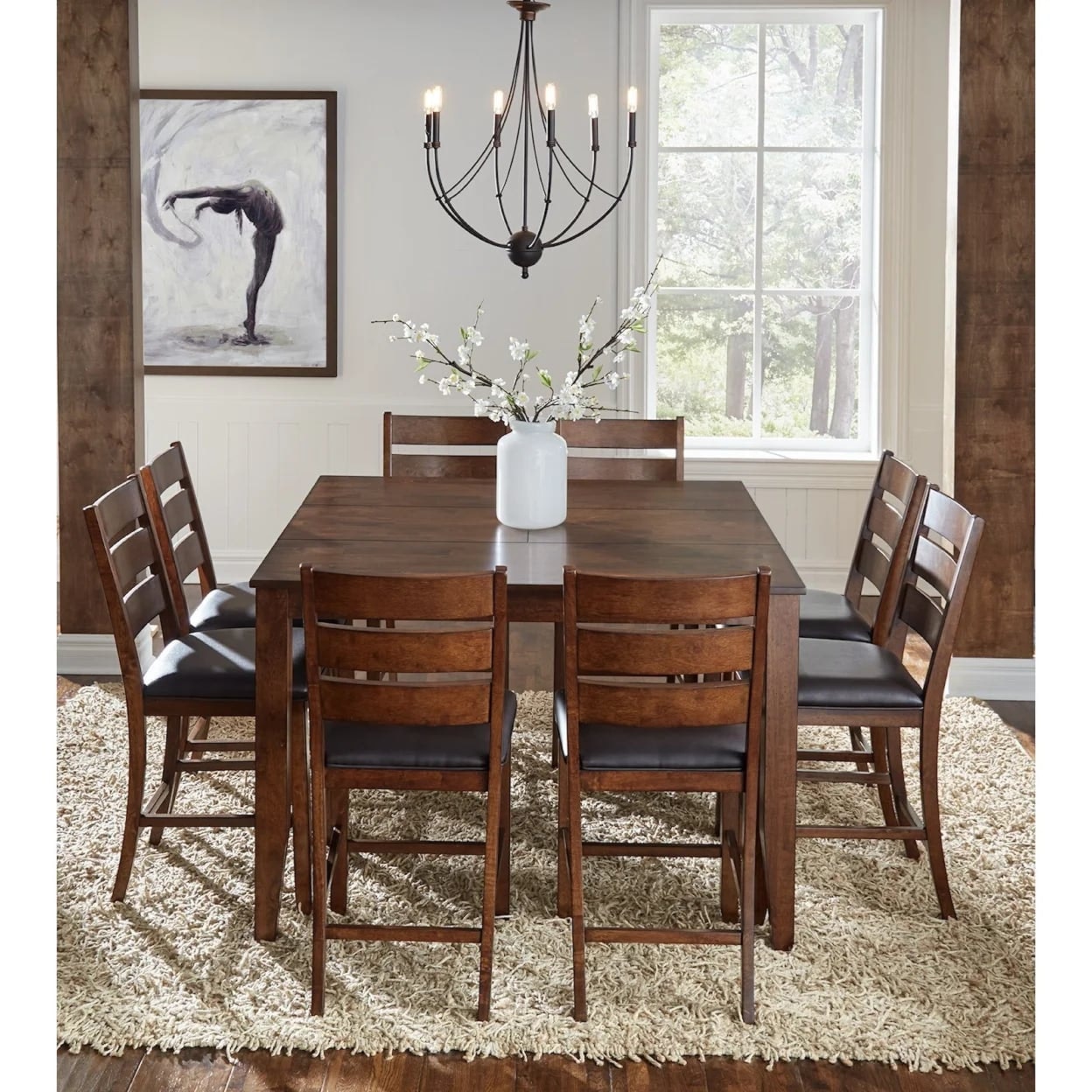 AAmerica Mason 9 Piece Gathering Height Dining Set