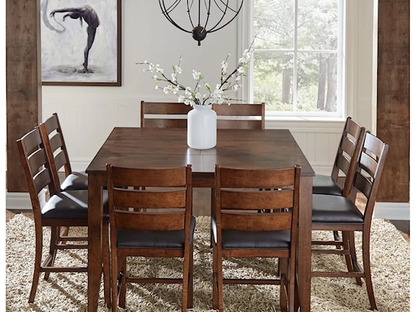 9 Piece Gathering Height Dining Set