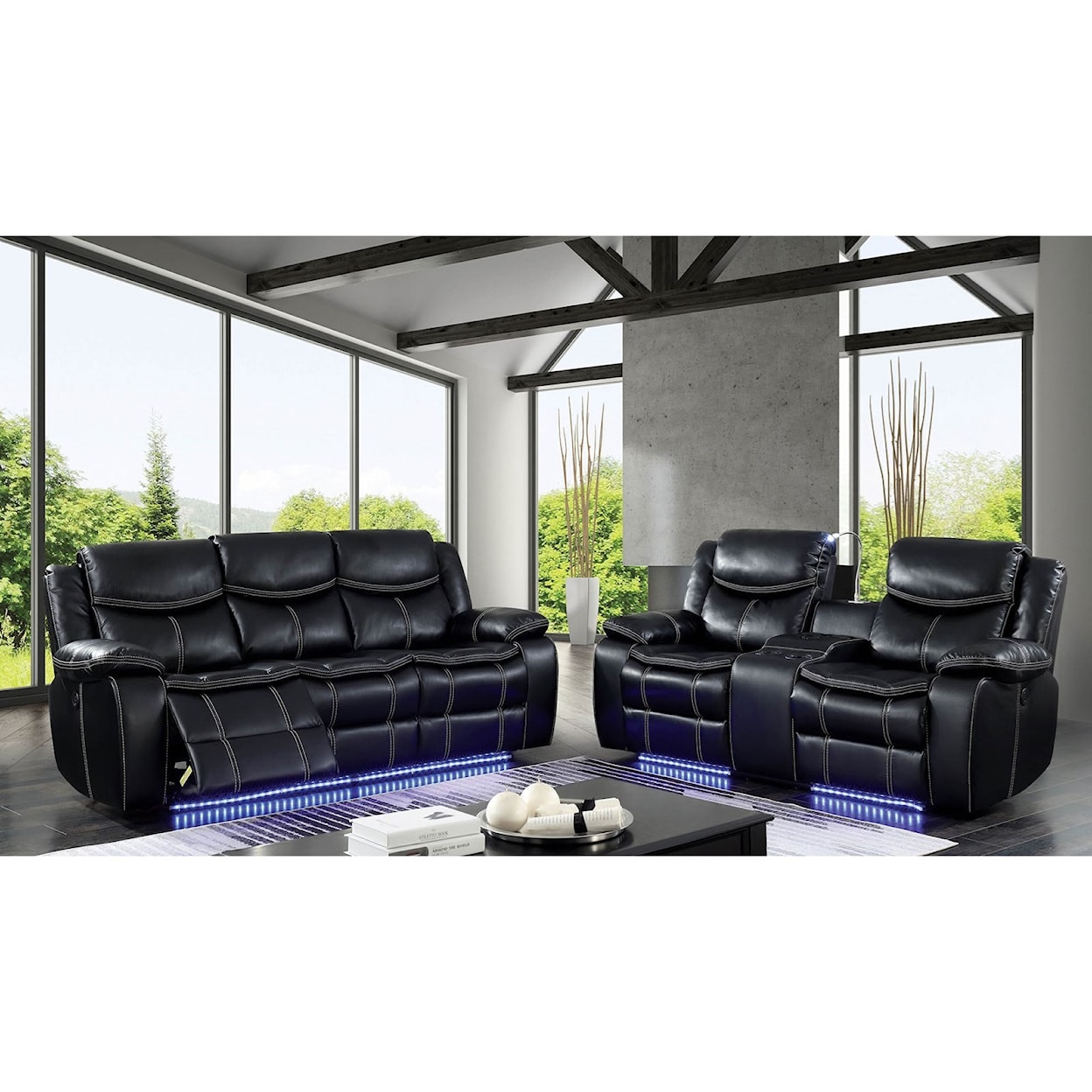 Furniture of America Sirius Power Reclining Sofa