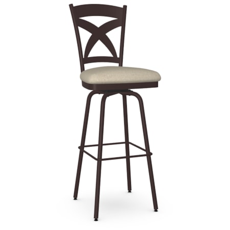 Upholstered Bar Height Swivel Stool