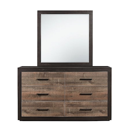 6-Drawer Dresser with Mirror