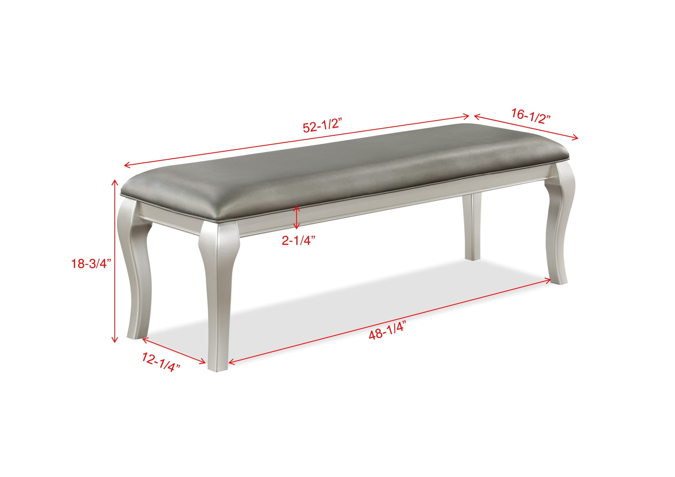 Crown Mark Caldwell 2264BENCH Contemporary Upholstered Dining Bench