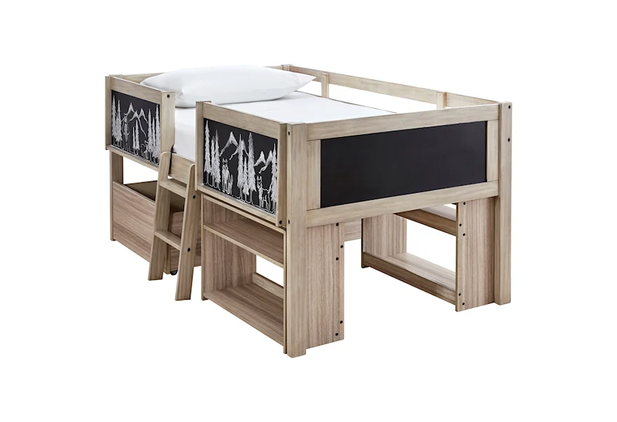 Wrenalyn Twin Loft Bed with Drawers & Bookcases by Signature Design by Ashley at Esprit Decor Home Furnishings