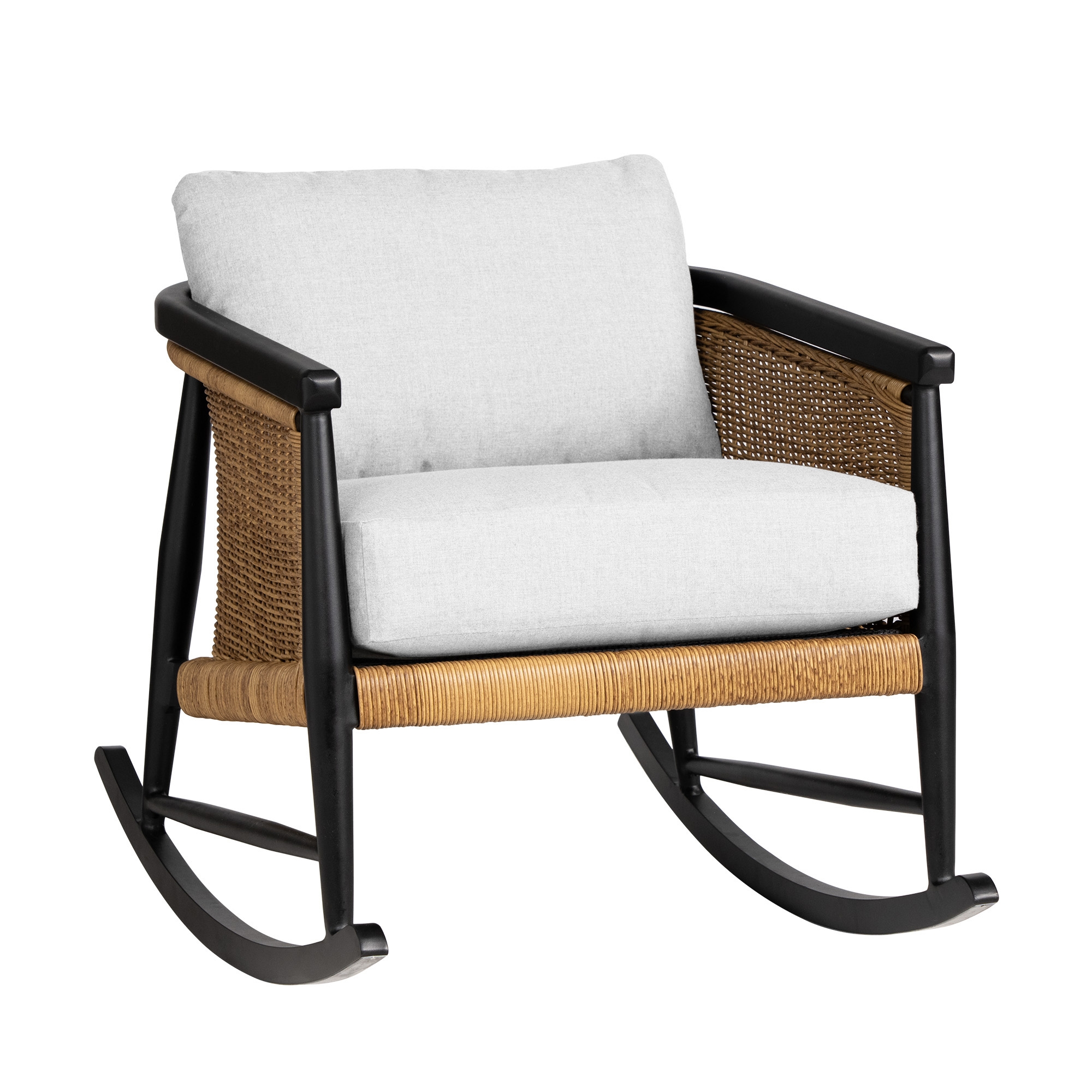3-pc. Vinyl-Woven Rocking Chair Set