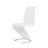 Global Furniture D9002 White Horseshoe Dining Chair