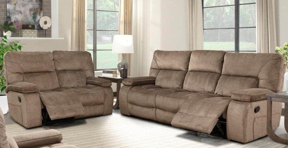 Manual Reclining Sofa and Loveseat Set