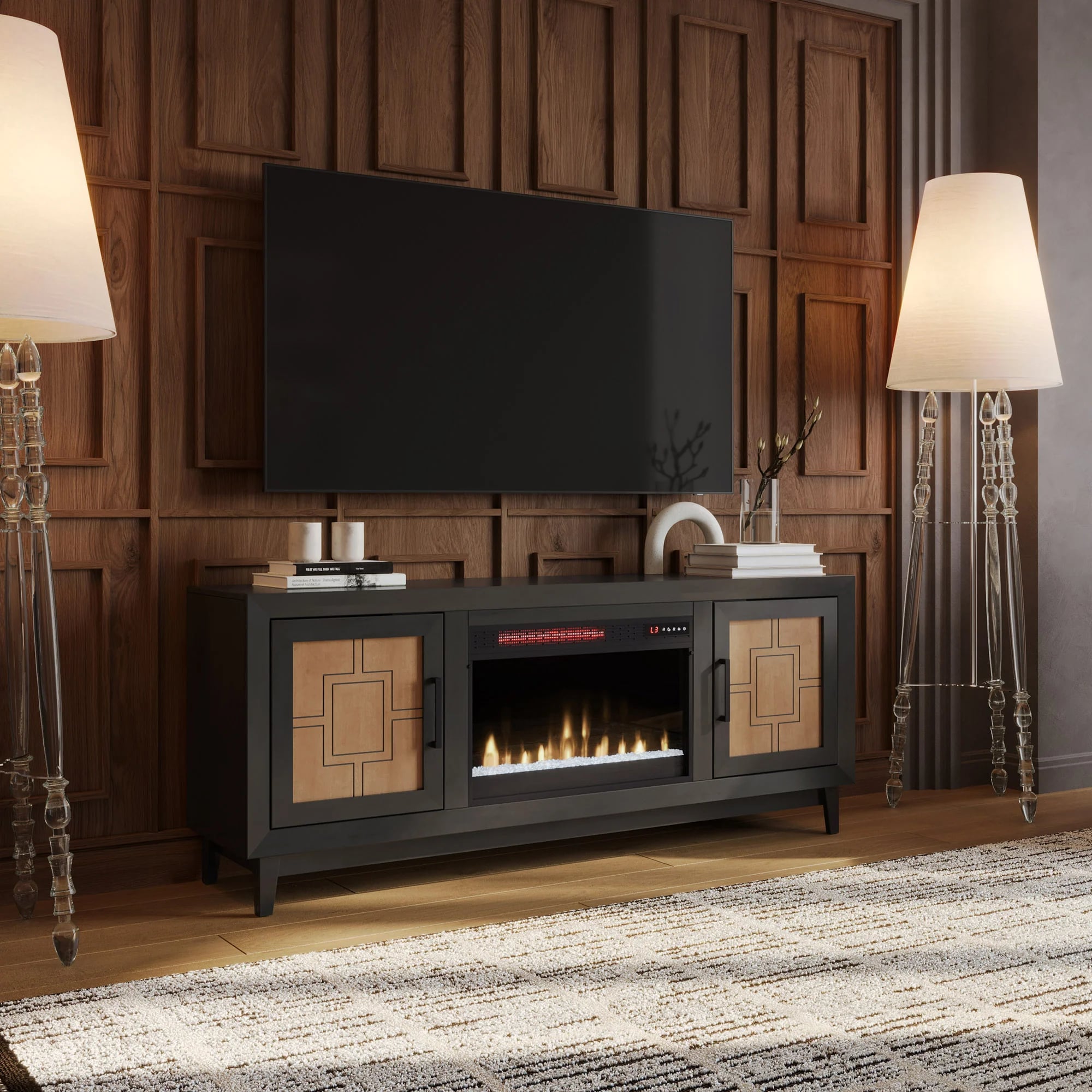 Legends Furniture Ventura VR5210.SLS Transitional 70" Fireplace TV