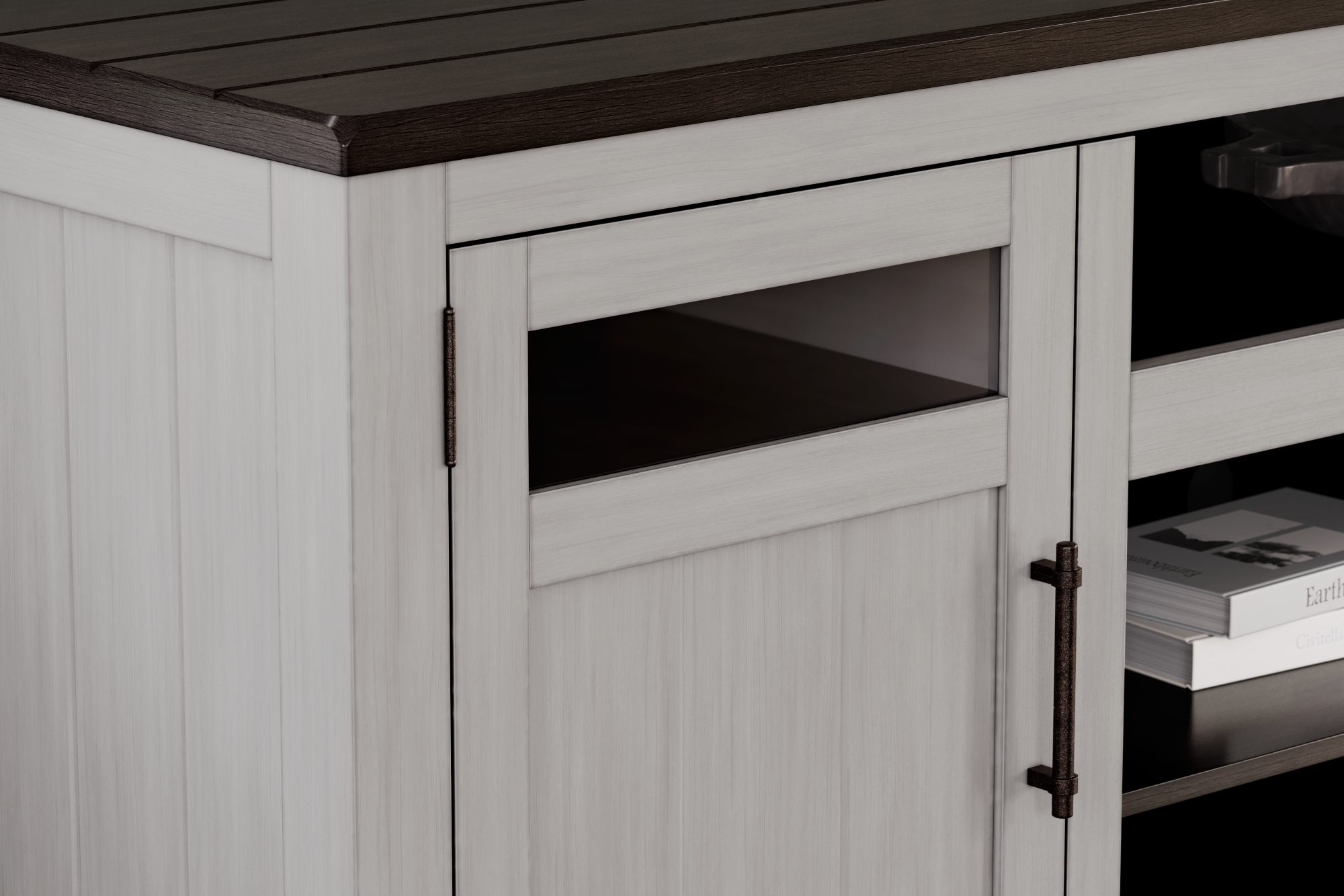 Signature Design by Ashley Darborn XL TV Stand W/ Fireplace Option