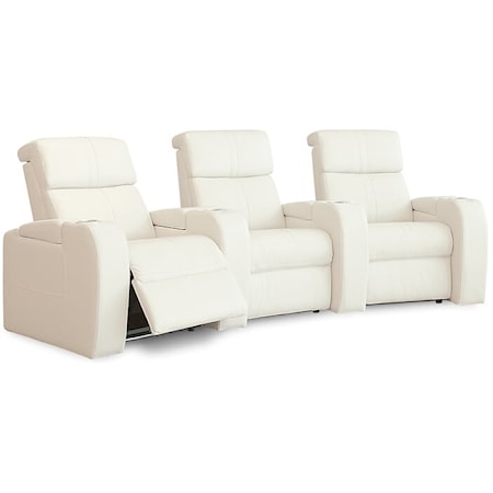 Flicks Casual 3-Seat Power Reclining Curved Theater Seating