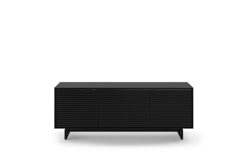 Contemporary 2-Door TV Cabinet with Media Base