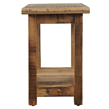 Reclamation Salvaged Wood Chairside Table