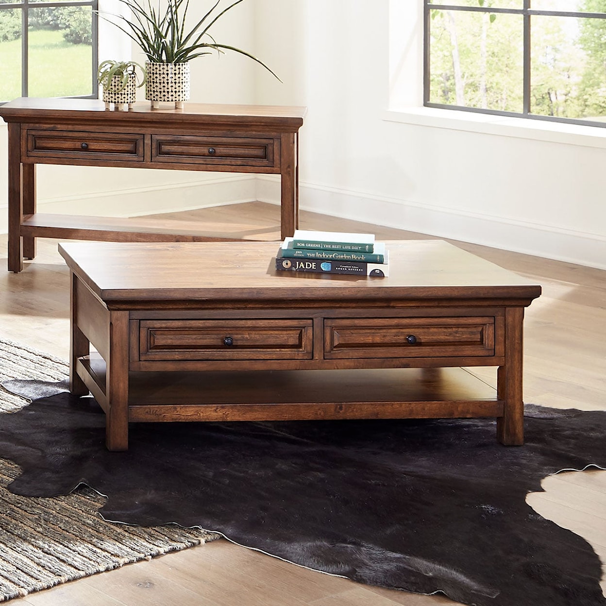 Virginia Furniture Market Solid Wood Durham Rectangular Coffee Table