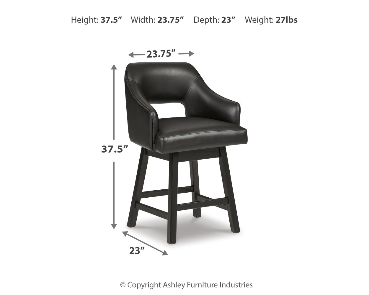 Signature Design by Ashley Tallenger Uph Swivel Barstool