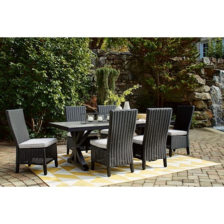 Outdoor Dining Table with 6 Chairs