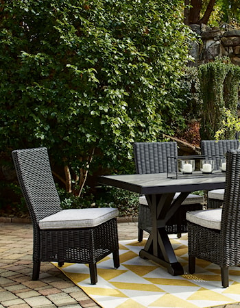 Outdoor Dining Table with 6 Chairs