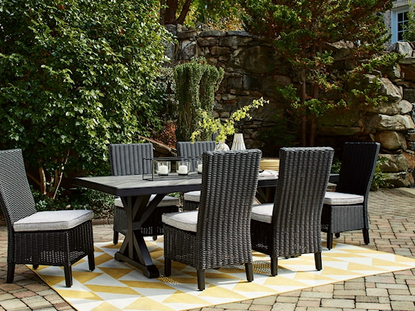 Outdoor Dining Table with 6 Chairs